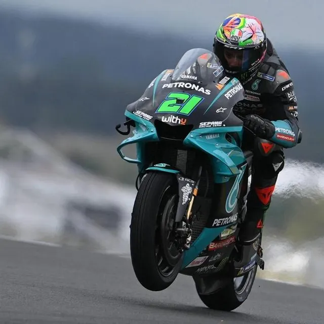 photo ©photopqr/ouest france/daniel fouray ; le mans ; 14/05/2021 ; sport. motocyclisme. vitesse. championnat du monde.
grand prix de france moto. le mans.
catégorie motogp.

21. franco morbidelli. yamaha. petronas yamaha srt. italie.

photo daniel fouray.

french motogp at le mans, on may 14, 2021  ©  daniel fouray