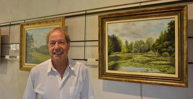 photo  jusqu’au 1er septembre, daniel liard expose ses toiles à l’abbaye de la trappe.  &copy;  ouest-france 