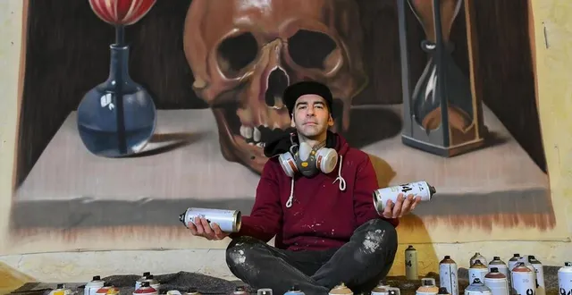 photo  vivoin, mercredi 10 mars 2021. clin d’œil d’andréa ravo mattoni à la sarthe avec cette reproduction de la vanité ou allégorie de la vie humaine de philippe de champaigne, œuvre du xviie exposée au musée de tessé du mans.  &copy;  le maine libre – yvon loué 