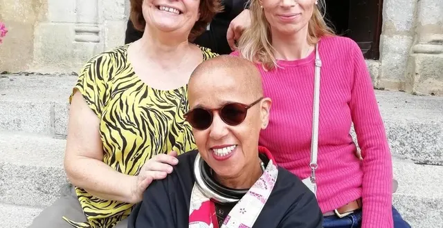 photo  au fond, patrick bruneau ; devant françoise et oriane ; et au premier, plan naïma, trois artistes du village qui exposeront en l’église.  &copy;  ouest-france 
