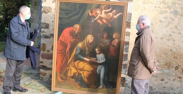 photo  le tableau l’éducation de la vierge a quitté notre dame des vertus le 15 octobre 2020.  &copy;  le maine libre 