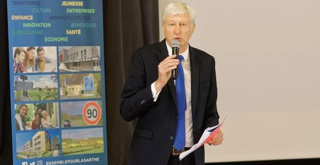 photo  jeunesse, santé… jeudi 20 mai 2021 à rouillon (sarthe), dominique le mèner, président du département et candidat à sa succession, a défini les dix priorités de sa liste en vue des élections départementales  &copy;  dominique breugnot photographer 