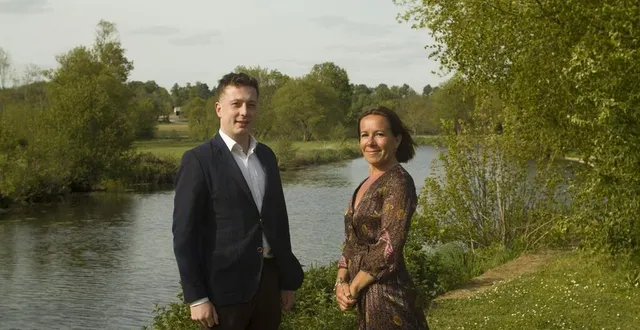 photo  jean-eudes gannat et helen tardiveau, candidats aux départementales dans le canton de segré.  &copy;  sd 