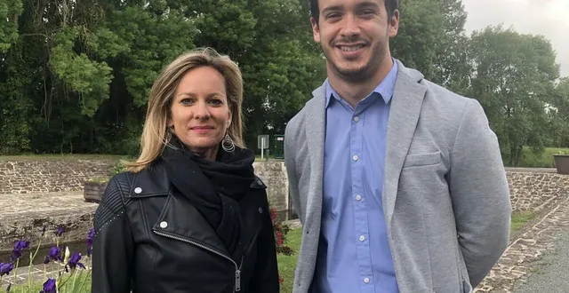 photo  allonnes, samedi 22 mai 2021. séverine lanau et pierre-adrien frère ont présenté les grandes lignes de leur programme pour les prochaines élections départementales.  &copy;  photo le maine libre 