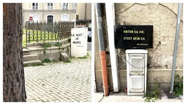 photo spéciale dédicace au mans. au total, une dizaine de pochoirs est à découvrir en centre-ville.  ©  la dactylo