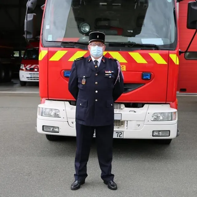 photo l’adjudant-chef jean-pierre boivin, du centre de précigné.  ©  ouest-france