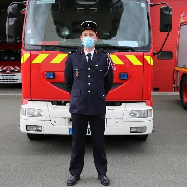 photo le lieutenant denis cherouvier, du centre de malicorne-sur-sarthe.  ©  ouest-france