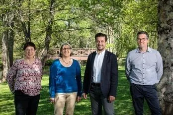 photo  odile thellier, sylvie cousin, julien chassin et olivier gayet, une équipe qui connaît parfaitement son territoire.  &copy;  co 
