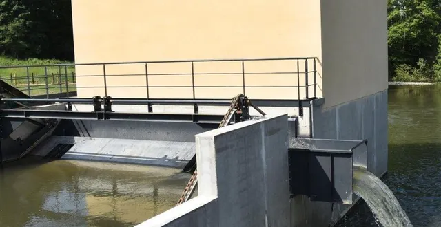 photo  la nouvelle centrale hydroélectrique fonctionne depuis mars.  &copy;  le maine libre 