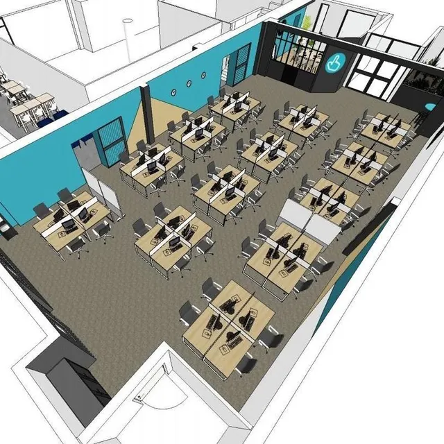 photo un plan des futurs locaux de subteno, rue du jeudi, à alençon.  ©  intérieurs privés alençon.