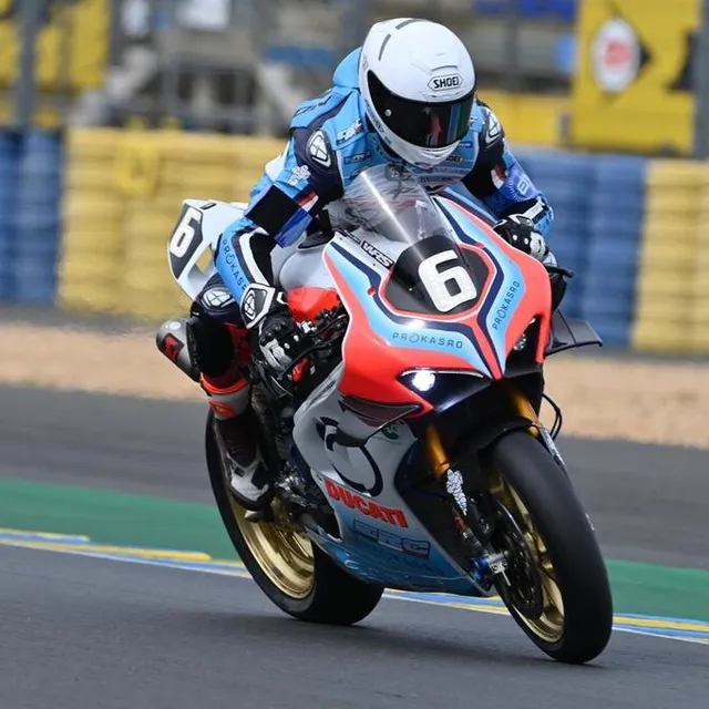 photo 24 heures du mans moto. #6. erc endurance-ducati. allemagne. ducati panigale. formula ewc. gines mathieu. france.  ©  daniel fouray / ouest-france