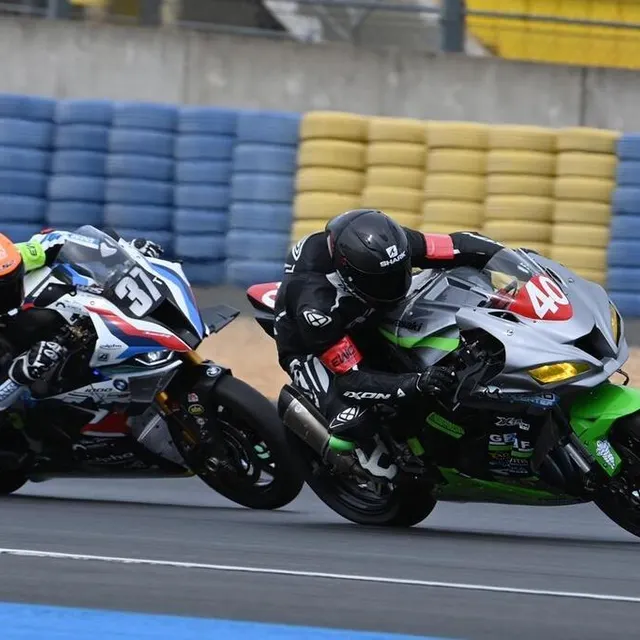 photo 24 heures du mans moto. #40. fast team racing. france. kawasaki zx 10r. superstock. dagault manu. france.  ©  daniel fouray / ouest-france