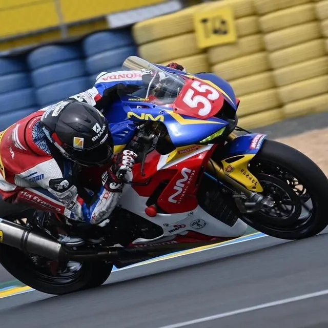 photo 24 heures du mans moto. sport. motocyclisme. endurance. championnat du monde. #55. national motos. france. honda cb r1000. formula ewc. egea stéphane. france. photo daniel fouray.  ©  daniel fouray / ouest-france