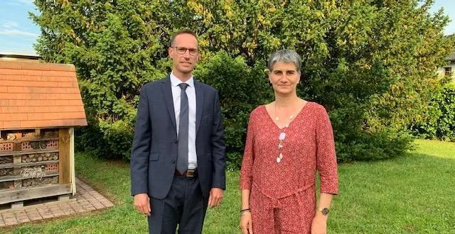 photo  laurent brémond et florence février, candidats aux élections départementales.  &copy;  le maine libre 