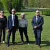 photo agnès arthus bertrand, remplaçante, daniel chevalier et martine crnkovic, conseillers départementaux et jean-françois zalesny, remplaçant, sur les bords de la sarthe.