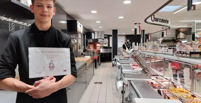 photo  noa goujon a franchi toutes les étapes du concours du meilleur apprenti de france : départemental (2e), régional (2e) et national (6e). au rayon boucherie de son employeur, le g20 de juigné-sur-loire, diplôme en mains, il pose avec fierté. « j’ai fait beaucoup d’heures d’entraînement, sur mon temps libre, au travail. ce concours, c’est un vrai investissement personnel. »  &copy;  ouest-france 