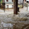 photo  l’eau a envahi les rues à sap-en-auge, ce mardi 22 juin 2021. 