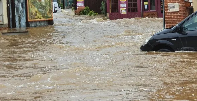 photo  christophe de balorre, président du conseil départemental, a demandé à la préfète le classement de sap-en-auge en état de catastrophe naturelle.  &copy;  archives ouest-france 