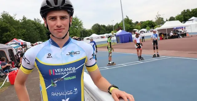 photo  johan blot, patineur des jeunesses sportives de coulaines.  &copy;  ouest-france 