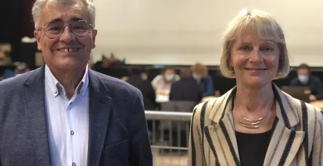 photo  avec 67,80 % des voix, philippe van-hoorne (div. droite) et véronique louwagie (lr) ont été élus conseillers départementaux du canton de l’aigle, le 27 juin 2021.  &copy;  ouest-france 