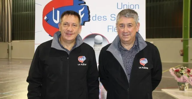 photo  jean-marc turgné (à droite) a succédé à marc baron à la tête de l’union des sports fléchois (usf) lors de l’assemblée générale qui s’est tenue en octobre 2020.  &copy;  archives 