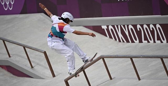 photo  âgée de seulement 13 ans, momiji nishiya a remporté la première épreuve féminine de skateboard de l’histoire des jeux olympiques, lundi.  ©  lionel bonaventure / afp 