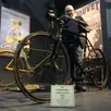 photo villeneuve-en-perseigne, mercredi 30 juin 2021. ivan bonduelle, créateur du musée de « la belle échappée », ici devant un vélo américain de marque « crawford » de 1902, qui était au départ du premier tour de france en 1903.