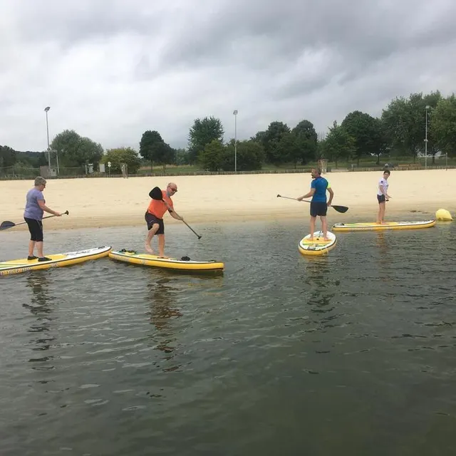 photo même l’entraîneur, thierry, frôle la chute.  ©  le maine libre