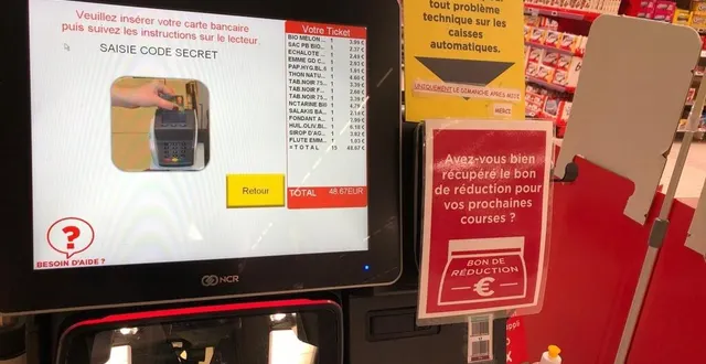 photo  géant, enseigne du groupe casino, mise sur l’achat en libre-service et le paiement automatisé.  &copy;  ouest-france 