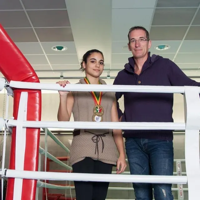 photo leïla heurtault avec didier moreau en 2014.  ©  dominique breugnot