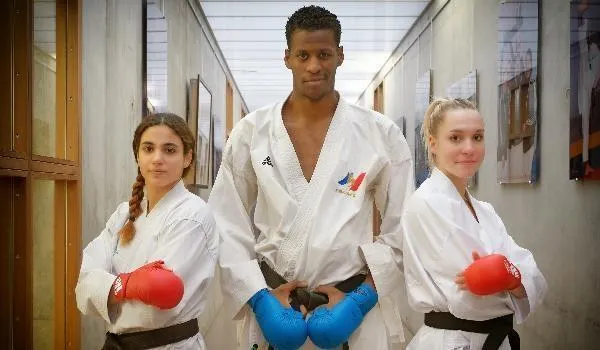 photo leïla heurtault avec dnylson jacquet et gwendoline philippe.  ©  dominique breugnot/team dbc pict