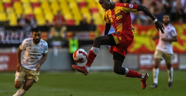 photo  boubakar camara auteur d’un doublé en première mi-temps.  &copy;  dphoto le maine libre, denis lambert 