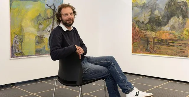 photo  angers, lundi 12 juillet. julien parsy expose au ru une trentaine d’œuvres.  &copy;  jérôme hurstel 