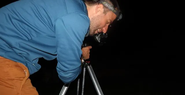 photo  maxime oudoux, l’astrophotographe en charge de l’animation de la nuit des étoiles d’asnières-sur-vègre (sarthe).  &copy;  ouest-france 