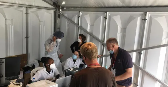 photo  des stands accueilleront des tests aux entrées est et annexe du circuit, ce vendredi 20 août 2021.  &copy;  le maine libre 