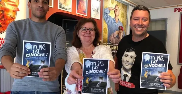 photo  ils ont concocté le festival de cinéma de parthenay : joris barbeau, programmateur au foyer, christine mabille, président de l’association j’ai cinoche, et samuel pacault, secrétaire.  &copy;  co – jordan guerin-morin 