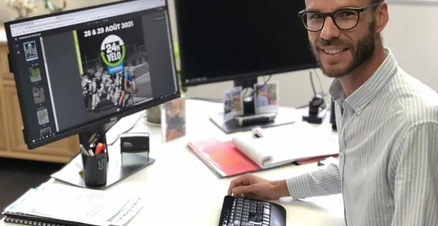 photo  le mans, jeudi 19 août 2021. romain gasnal, organisateur des 24 heures vélo.  &copy;  le maine libre 