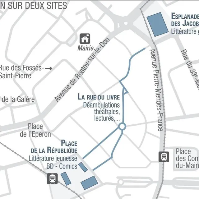 photo le salon du livre se tiendra dans deux lieux différents.  ©  infographie le maine libre