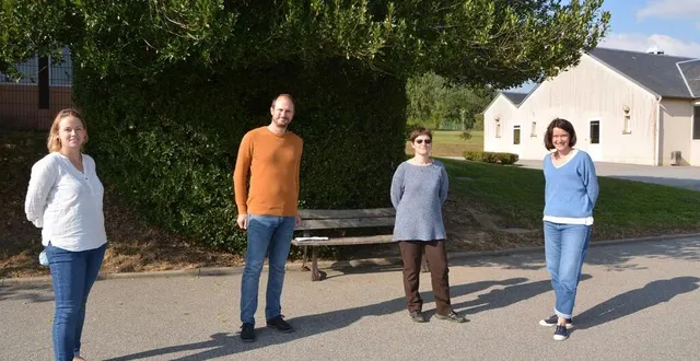 photo  anaëlle renouard, directrice ; françois queslier, karine hiver et marine delacroix.  &copy;  ouest-france 