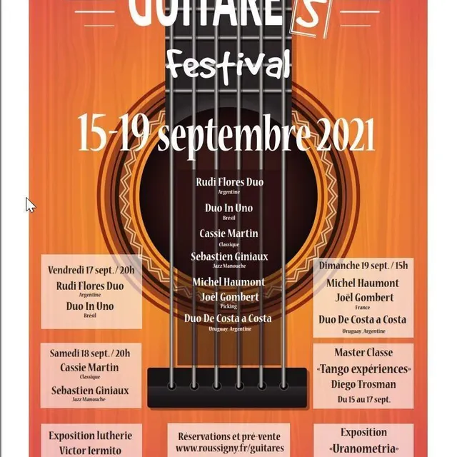photo le festival international de guitare se tiendra du 15 au 19 septembre 2021.  ©  centre musical international de roussigny