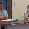 photo  florent lehoux et cécile roux conseillers municipaux à la réunion du conseil municipal. 