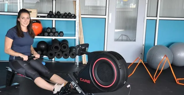 photo  camille lamballe dans la salle de pratique.  &copy;  le maine libre 