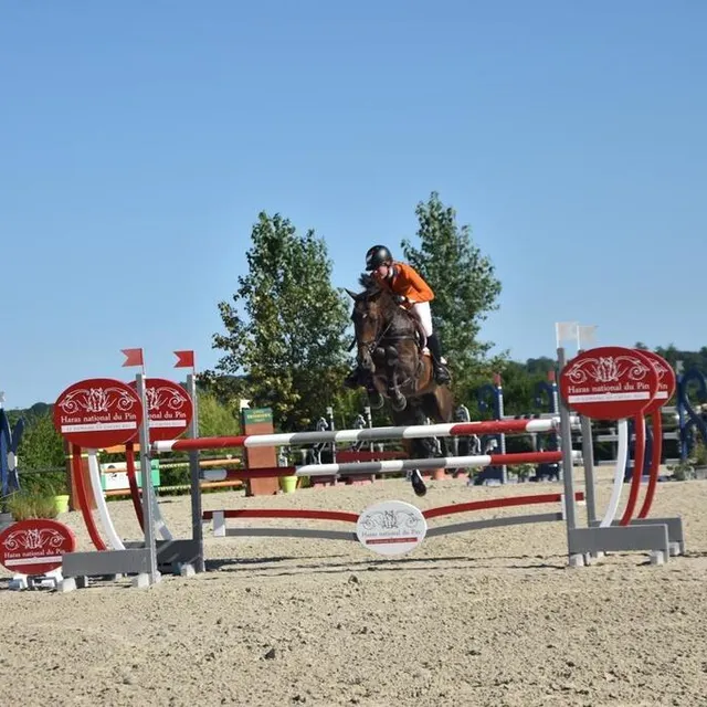 photo une cavalière lors du saut d’obstacles quatre étoiles samedi.  ©  ouest-france