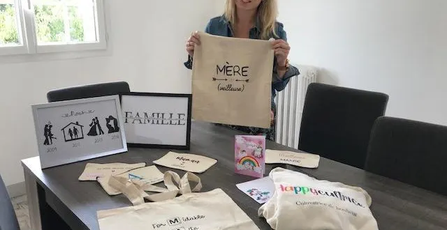 photo  angélique perrin, originaire de sarceaux, a créé son autoentreprise de personnalisation d’objets en tous genres.  &copy;  ouest-france 