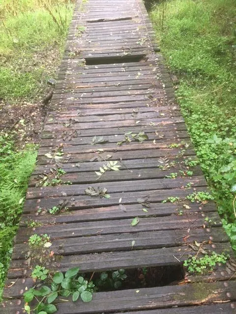 La passerelle a souffert. DR photo la passerelle a souffert. © dr