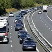 photo  un accident est survenu sur l’autoroute a11 dans le sens paris nantes à courgenard dans la sarthe. 