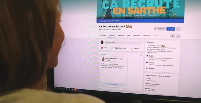 photo  le groupe facebook « ça recrute en sarthe » a été créé en juillet 2021.  &copy;  ouest-france 