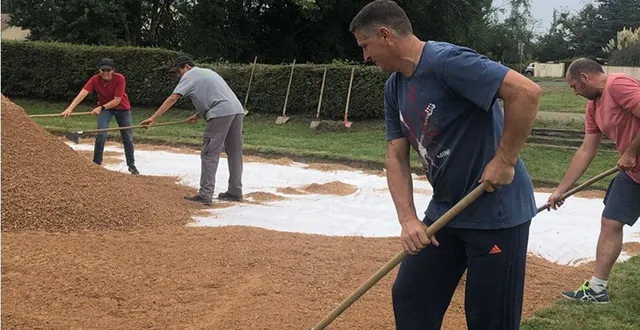 photo  un terrain de pétanque a vu le jour sur l’aire de loisirs.  &copy;  mairie de souligné-flacé 