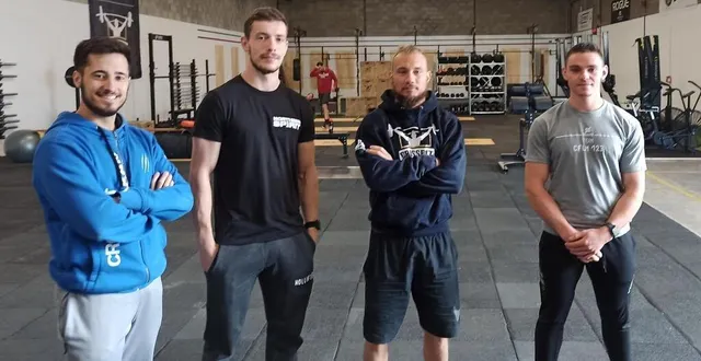 photo  l’équipe de coachs de crossfit le mans, de gauche à droite, hugo costenoble, gabriel collat, kévin bommert et thomas brunet.  &copy;  ouest-france 