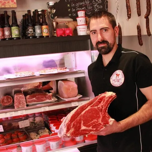 photo franck ervé, patron de la boucherie-charcuterie le veau d’or, située avenue félix-geneslay, au mans (sarthe).  ©  ouest-france